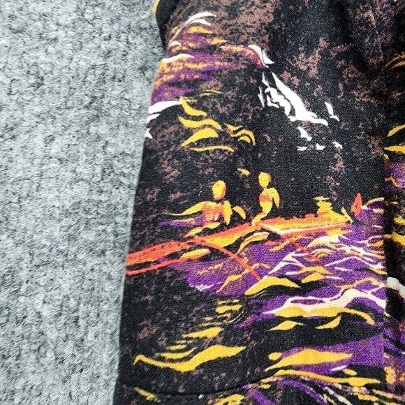 Free People Linen Beach Party Tie Shoulder Midi Dress Size 10 Tropical Printed - Picture 7 of 16